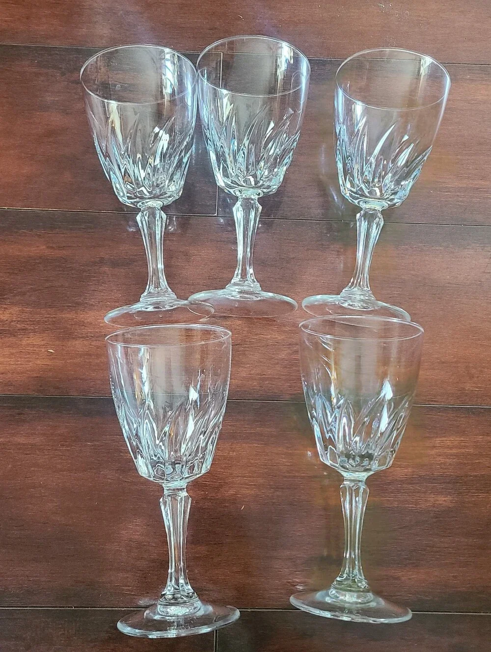 Set of 5 Cristal D Arques FLAMENCO Crystal Water Goblets Glasses 6 3/4” France